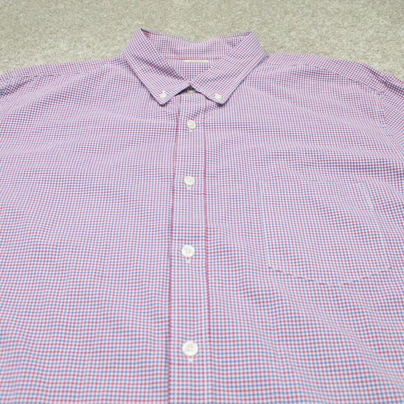 J. Crew Shirt Mens XL,  17-17 1/2 Red/Blue Checkered 2 Ply 100% Cotton L/S - Picture 4 of 12